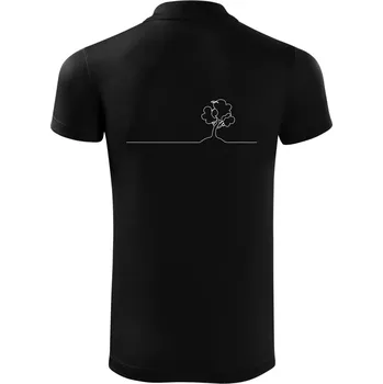 Pánská košile Strom s ptáčkem linka - Polokošile Victory sportovní (dresovina) - S ( Černá )