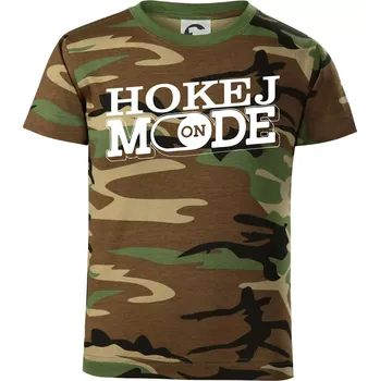 Chlapecké tričko Hokej mode - Dětské maskáčové triko - 134 cm/8 let ( Hnědý maskáč )