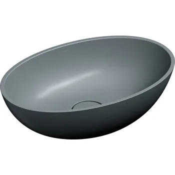 Umyvadlo OMNIRES - SHELL M+ umyvalo na desku, 50 x 32 cm, ash grey mat SHELL500UNAG