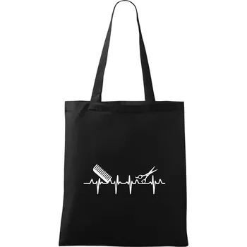 Nákupní taška EKG kadeřnictví - Taška bavlněná - 42 x 38 cm ( Černá )