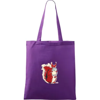 Veverka vintage - Taška bavlněná - 42 x 38 cm ( Fialová )