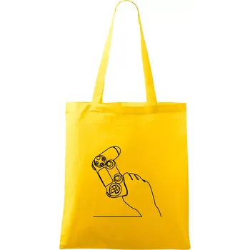 Herní ovladač jedním tahem - Taška bavlněná - 42 x 38 cm ( Žlutá )