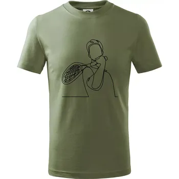 Chlapecké oblečení Tenista jednim tahem - Tričko dětské bavlněné - 98 cm / 2 roky ( Khaki )