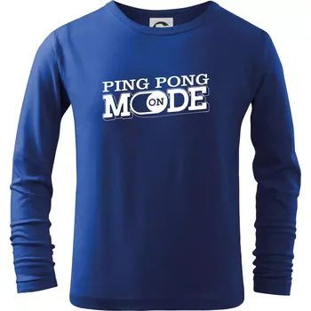 Chlapecké tričko Ping pong mode - Triko dětské Long Sleeve - 122 cm/6 let ( Královská modrá )