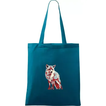 Liška vintage - Taška bavlněná - 42 x 38 cm ( Petrolejová )