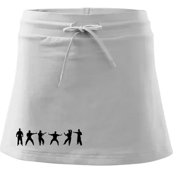 Dámská sukně Karate postavy - Sportovní sukně - two in one - M ( Bílá )