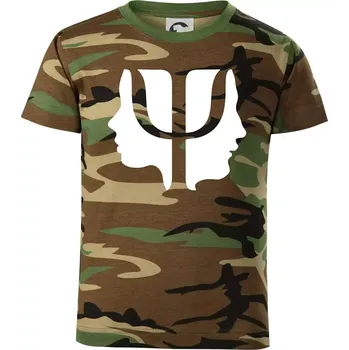 Chlapecké tričko Psychologie hlavy - Dětské maskáčové triko - 122 cm/6 let ( Hnědý maskáč )