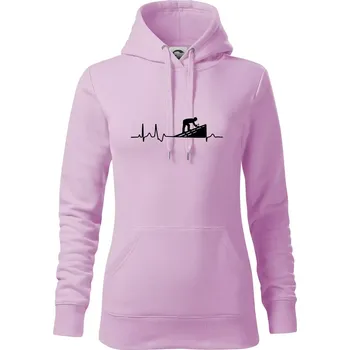 Dámská mikina EKG pokrývač - Mikina dámská Cape s kapucí - XS ( Orchid )