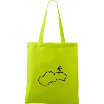 Slovenský turista - Taška bavlněná - 42 x 38 cm ( Limetková )
