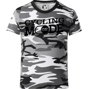 Cycling mode - Dětské maskáčové triko - 146 cm/10 let ( Šedý maskáč )