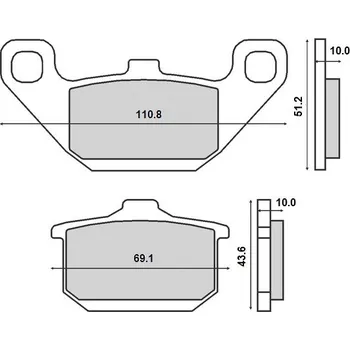 Brzdová destička BRENTA brzdové destičky KH085 (organické) (BRENTA brzdové destičky KH085 (organické))