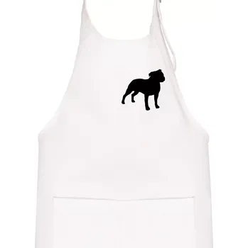 Kuchyňská zástěra Americký stafordširský teriér Na prsu - Dětská zástěra na vaření - Univerzální velikost ( Bílá )