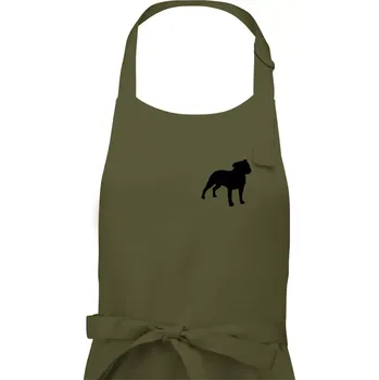 Kuchyňská zástěra Americký stafordširský teriér Na prsu - Pánská zástěra na vaření - Univerzální velikost ( Khaki )