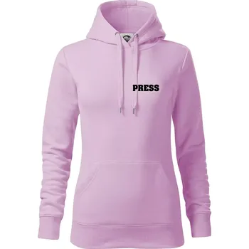 Dámská mikina Novinář nápis - Press - Mikina dámská Cape s kapucí - XS ( Orchid )