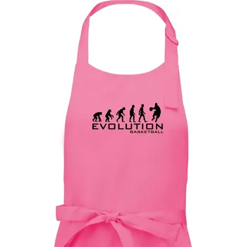 Kuchyňská zástěra Evoluce Basketball - Dámská zástěra na vaření - Univerzální velikost ( Růžová )