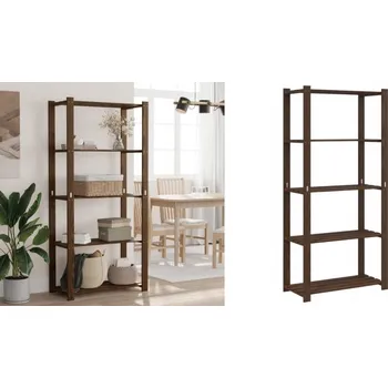 Dílenský regál Dřevěný skladový regál 170 x 38 x 80 cm, max. 30 kg na polici