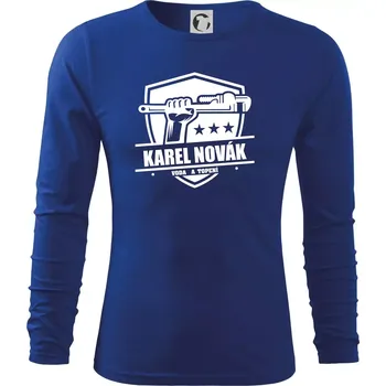 Pánské oblečení Instalatér umím všechno - Triko s dlouhým rukávem FIT-T long sleeve - 2XL ( Královská modrá )