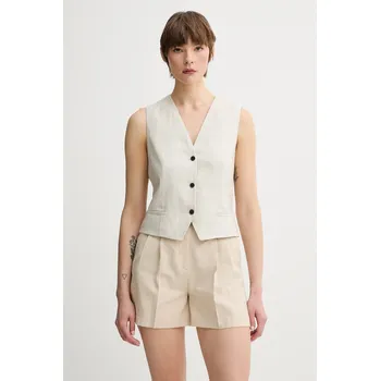 Dámská vesta Lněná vesta Marc O'Polo 504095281007 béžová 01X, vel. 42