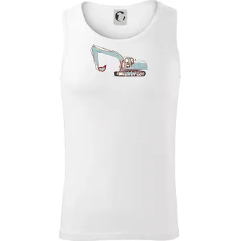 Bagr vintage - Tílko pánské Core - XL ( Bílá )