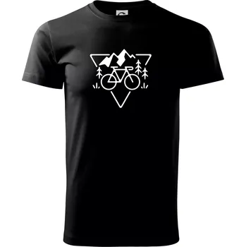 Pánské tričko Cyklo trojúhelník - Triko extra velké (5-8XL) - 7XL ( Černá )