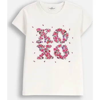 Dívčí tričko Dětské tričko Coccodrillo béžová barva, EVERYDAY GIRL A ZC5143231VGA 01X, vel. 128