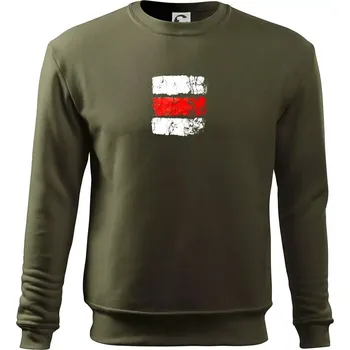 Pánská mikina Turistická značka - červená - Mikina Essential pánská - M ( Military )