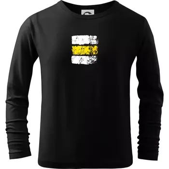 Chlapecké oblečení Turistická značka - žlutá - Triko dětské Long Sleeve - 104-110cm / 3-4 roky ( Černá )