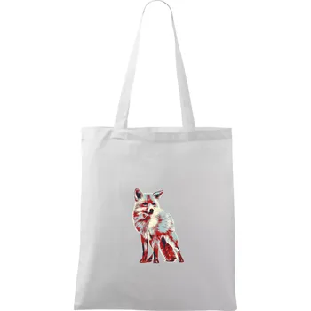 Liška vintage - Taška bavlněná - 42 x 38 cm ( Bílá )