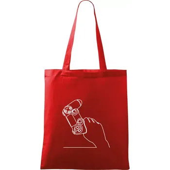 Herní ovladač jedním tahem - Taška bavlněná - 42 x 38 cm ( Červená )