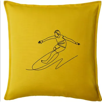Polštář Surfování jedním tahem - Polštář 50x50 - 50x50 - Pouze potah ( Žlutá )