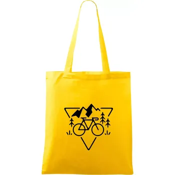 Cyklo trojúhelník - Taška bavlněná - 42 x 38 cm ( Žlutá )