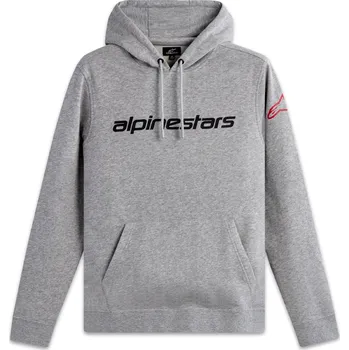 Pánská mikina Mikina Alpinestars Wordmark Hoodie 3 šedo-červeno-černá L