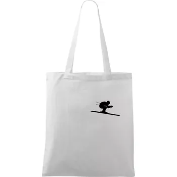 Nákupní taška Sjezdař prso - Taška bavlněná - 42 x 38 cm ( Bílá )