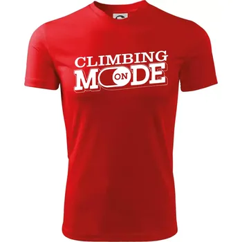 Chlapecké tričko Climbing mode - Dětské triko sportovní (dresovina) - 134 cm/8 let ( Červená )