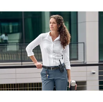 Dámské tričko e.s. Business halenka piqué velikost 40 bílá Strauss