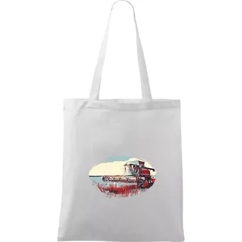 Kombajn vintage - Taška bavlněná - 42 x 38 cm ( Bílá )