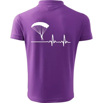 Pánská košile Paragliding EKG - Polokošile pánská Pique Polo 203 - M ( Fialová )