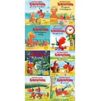 První čtění Pixi-8er-Set 288: Der kleine Drache Kokosnuss und seine Freunde (8x1 Exemplar) (Brožovaná)