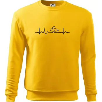 Pánská mikina EKG králík - Mikina Essential pánská - S ( Žlutá )