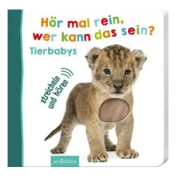 První čtění Hör mal rein, wer kann das sein? - Tierbabys (Leporelo)