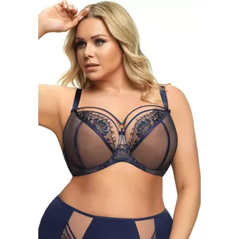 Podprsenka Dámská podprsenka 496 Paradise blue - GORSENIA tmavě modrá 75/G