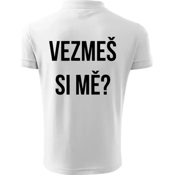 Pánská košile Zásnuby - Polokošile pánská Pique Polo 203 - 3XL ( Bílá )