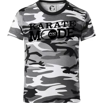 Chlapecké tričko Karate mode - Dětské maskáčové triko - 122 cm/6 let ( Šedý maskáč )