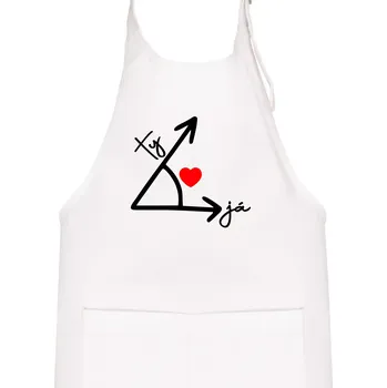 Kuchyňská zástěra Matematika láska - Dětská zástěra na vaření - Univerzální velikost ( Bílá )