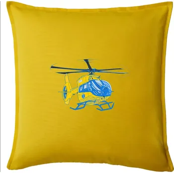 Polštář Vrtulník rescue - Polštář 50x50 - 50x50 - Pouze potah ( Žlutá )
