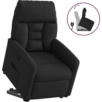 Křeslo Zvedací polohovací křeslo černé textil Černý3303034