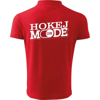 Pánská košile Hokej mode - Polokošile pánská Pique Polo 203 - 3XL ( Červená )