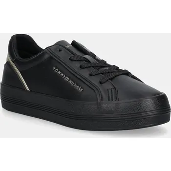 Dámské tenisky Kožené tenisky Tommy Hilfiger VULC FOXING SNEAKER FW0FW08683 černá 99X, EUR 36