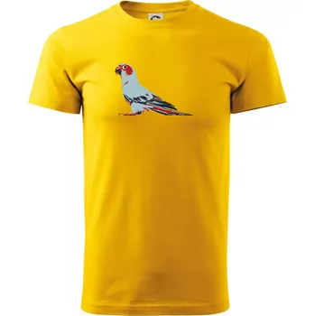 Pánské tričko Papoušek vintage - Triko extra velké (5-8XL) - 8XL ( Žlutá )