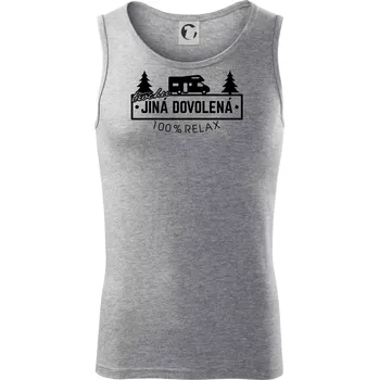 Trochu jiná dovolená obytňák - Tílko pánské Core - XL ( Tmavě šedý melír )